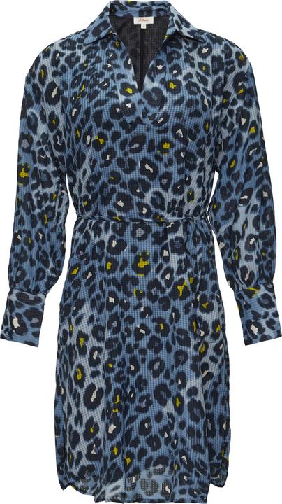 Produktbild S.Oliver Kleid Hemdblusenkleid aus Viskosemix mit Strukturmuster (48)