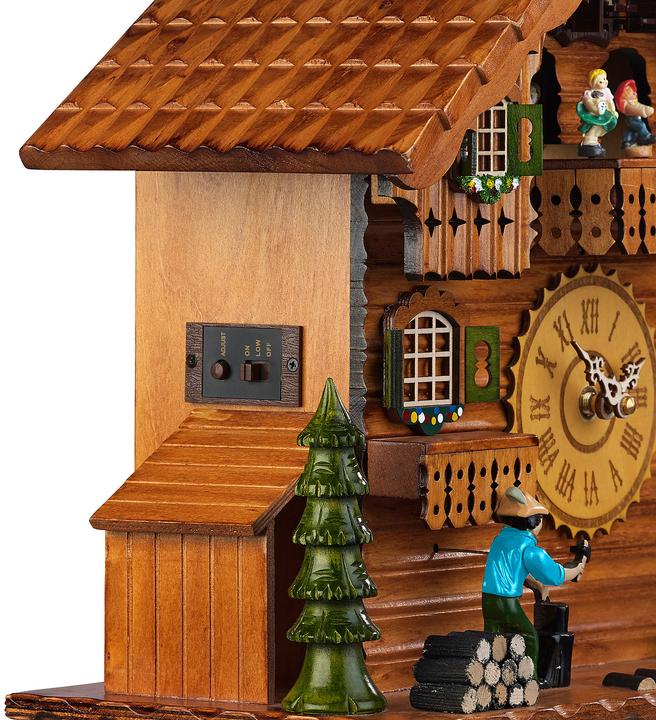 Immagine prodotto St. Leonhard Handgeschnitzte Quarz-Kuckucksuhr mit Musik und beweglichen Figuren