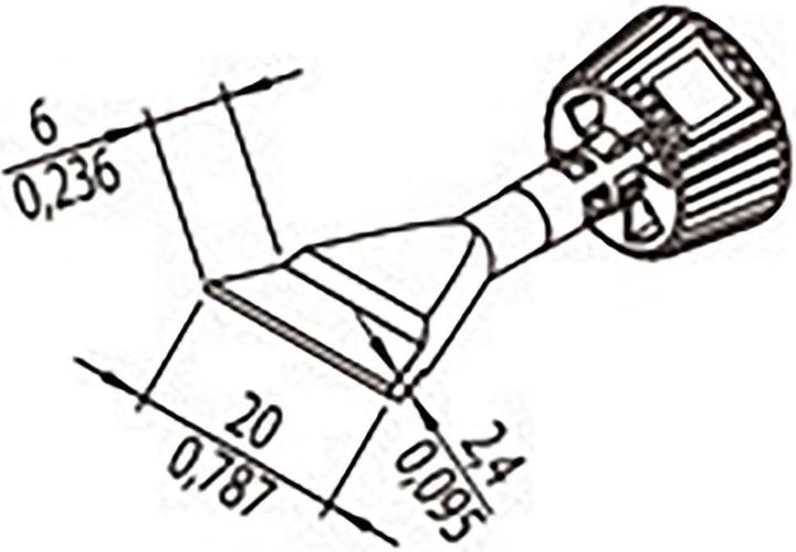Actual product image 0142ZDLF200/SB Soldering tip Tip size 20mm Contents 1pc. (Soldering bit)