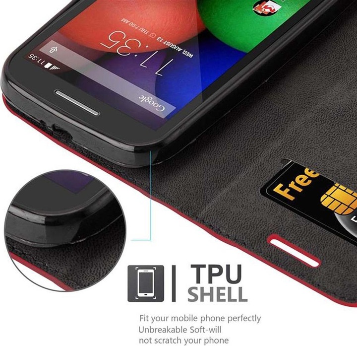 Actual product image Cadorabo Book Invisible Magnet Cover (Motorola Moto E)