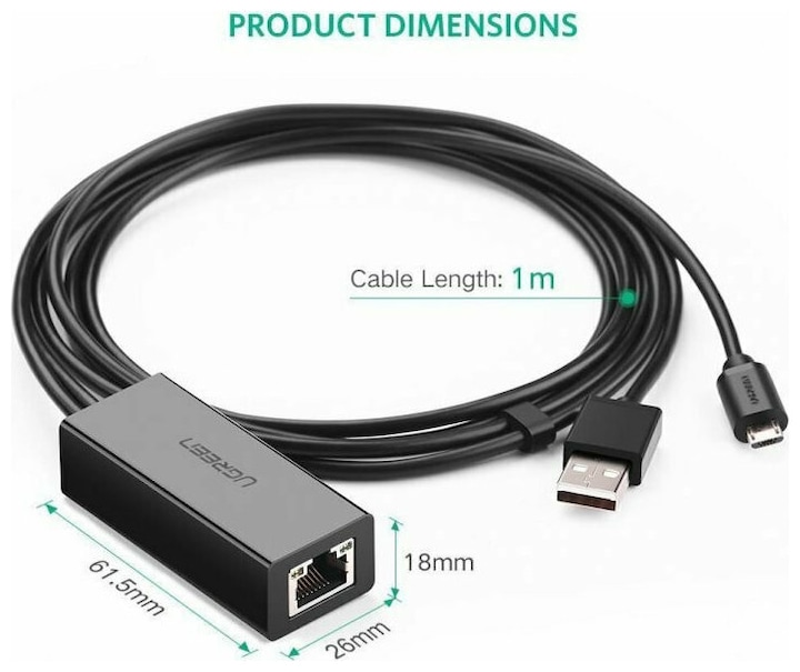 Produktbild Ugreen Micro USB zu (1 m, USB 2.0)