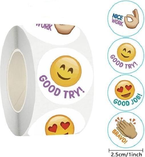 Produktbild MU Classic 500er selbstklebende Sticker-Rolle mit Motiv Muster und Schriftzug