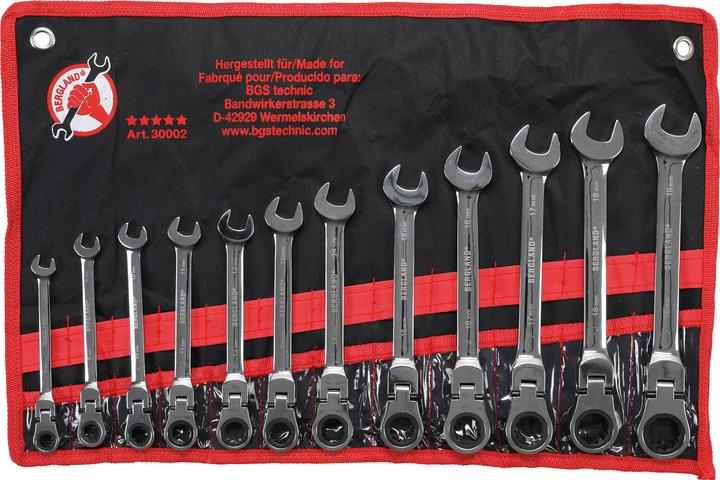 Produktbild BGS Ratschenring-Maulschlüssel-Satz (10 mm, 11 mm, 12 mm, 13 mm, 14 mm, 15 mm, 16 mm, 17 mm, 18 mm, 19 mm, 8 mm, 9 mm)