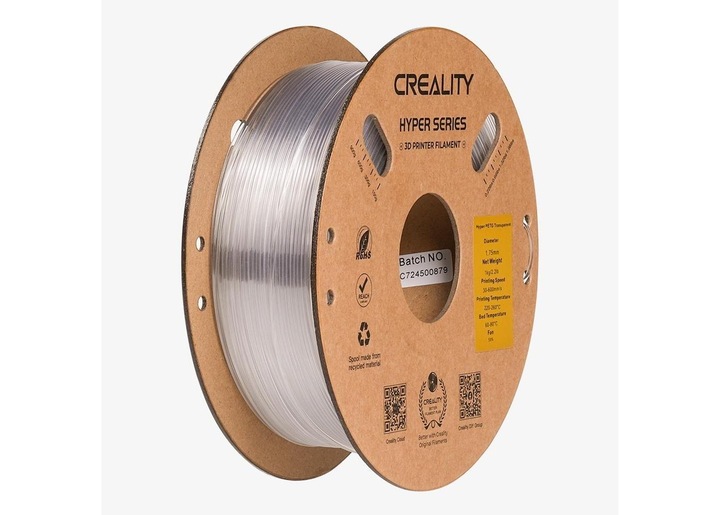 Actual product image Creality Hyper (PETG, 1.75 mm, 1000 g, Transparent)