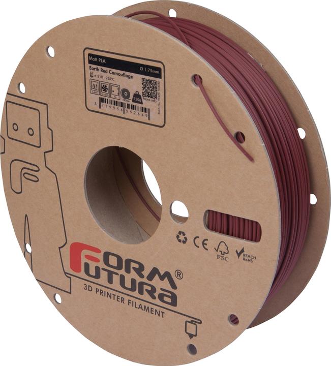 Image du produit Formfutura Filament PLA Rouge mat 1.75mm 750g (PLA, 1.75 mm, 750 g, Rouge)
