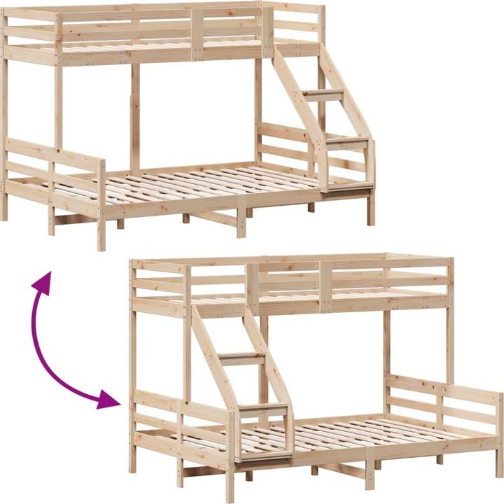 Actual product image vidaXL Etagenbett (140 x 200 cm)