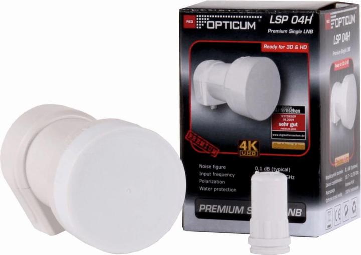 Actual product image Lasmex Konwerter Satelitarny SINGLE Opticum LSP-04H (0064) (Single LNB, 40mm)