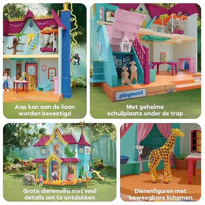 Image du produit Playmobil Villa d'animaux multicolores (71852)