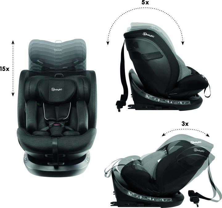 Produktbild BabyGo Protection 360 black (Kindersitz, ECE R129/i-Size Norm)