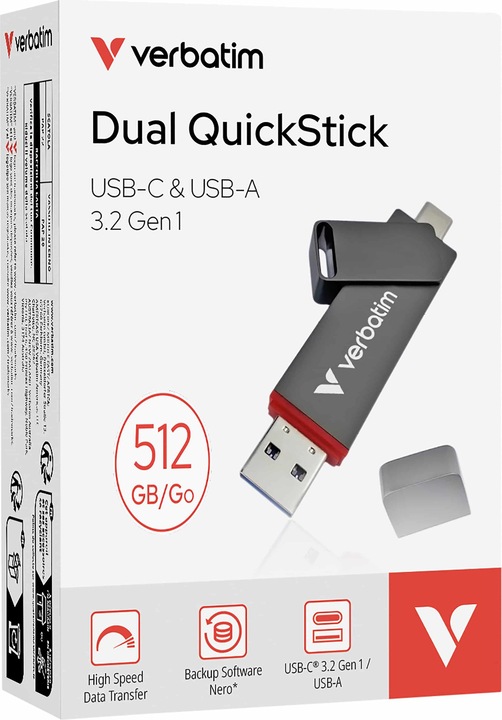 Produktbild Verbatim Dual QuickStick (512 GB, USB 3.2)