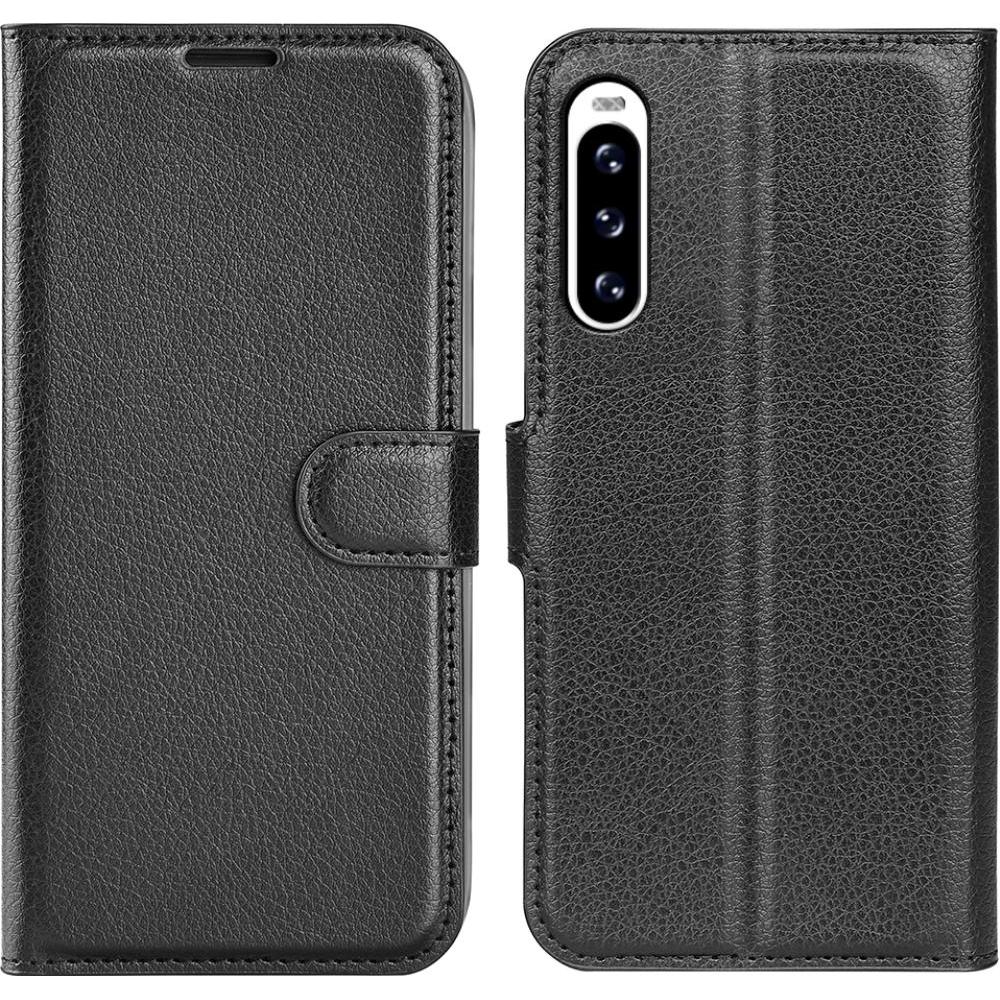 Screenguard Sony Xperia 10 V Leather Guard Lederhülle (Sony Xperia 10 V), Smartphone Hülle, Schwarz