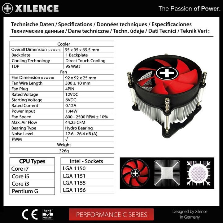 Actual product image Xilence I250PWM (70 mm)