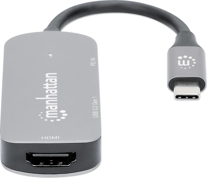 Actual product image Manhattan USB-C auf HDMI 3-in-1 Docking-Konverter mit Power Delivery (USB-C, 3 ports)