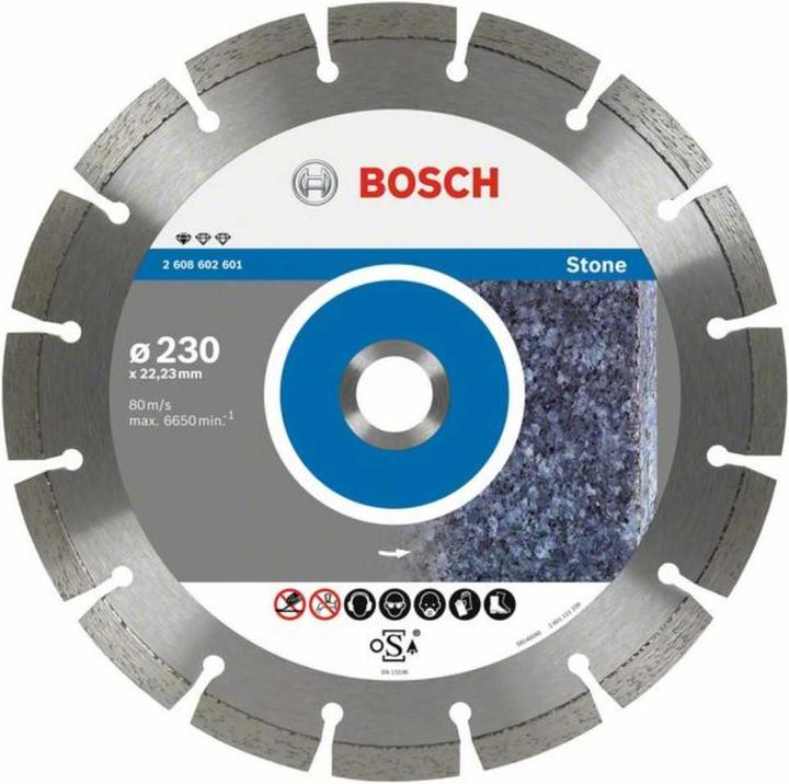 Actual product image Bosch Professional Zubehör Diamond cutting disc Standard for Stone, 230 x 22.23 x 2.3 x 10 mm, 1-pack