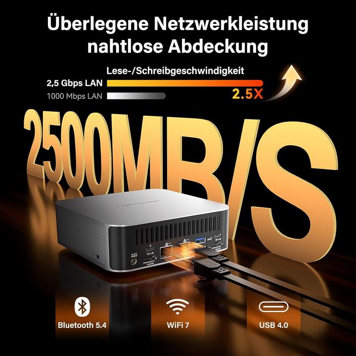 Image du produit Geekom A9 Max (1000 Go, 32 Go, AMD Ryzen AI 9 HX 370, Radeon 890M)