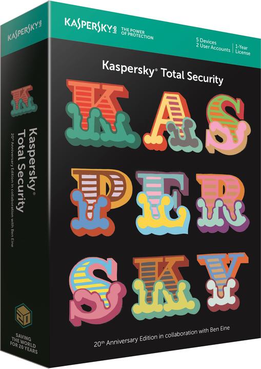 Produktbild Kaspersky Total Security 20 Jahre Edition (5 User, 12 Monate)