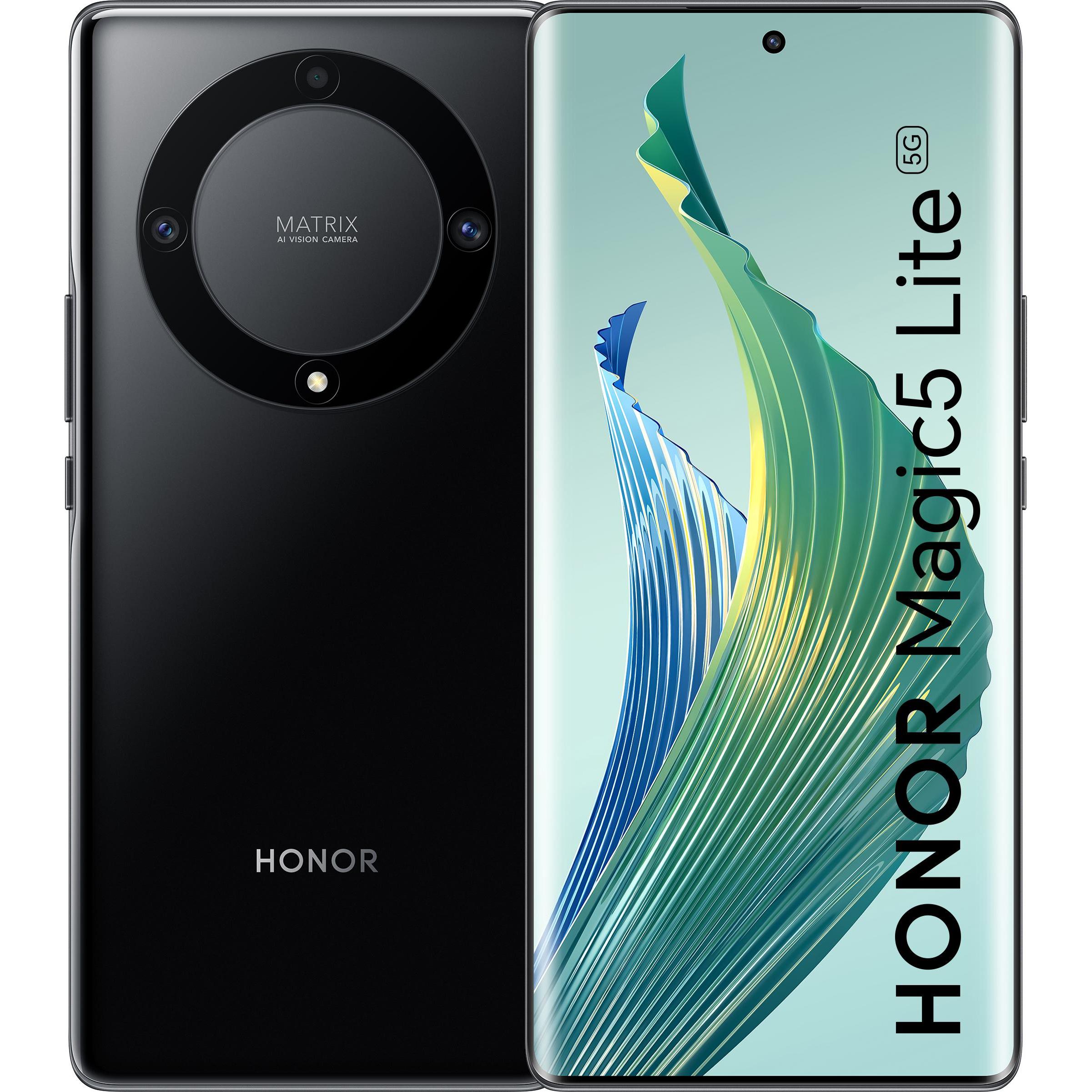Honor Magic5 Lite (256 GB, Midnight Black, 6.67", Dual SIM, 64 Mpx, 5G), Smartphone, Schwarz