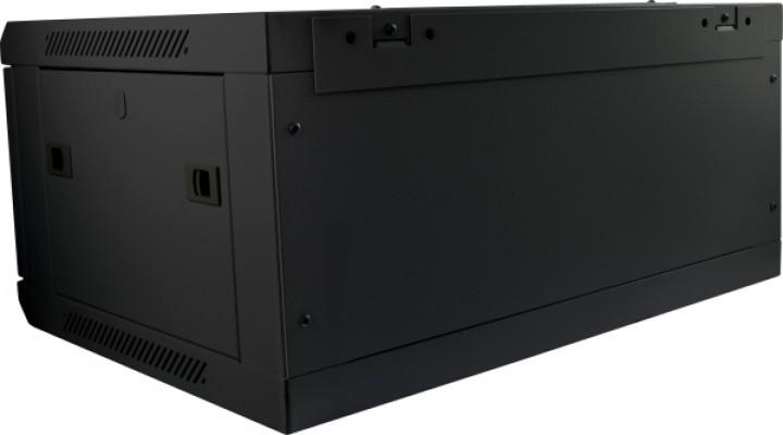 Produktbild Allnet 19 Wandgehäuse 12HE B600 / T600mm 1-teilig *schwarz* SMC-Serie (12 HE, 19 Zoll Rack)