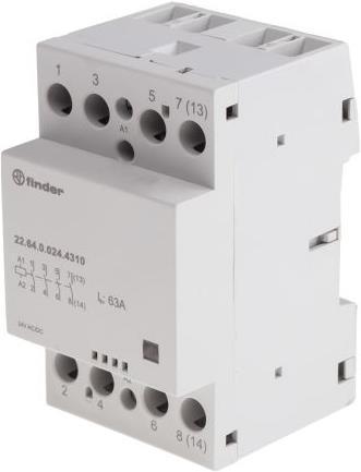 Image du produit Finder Modular contactor 63A, 4 NO, 24vac/dc