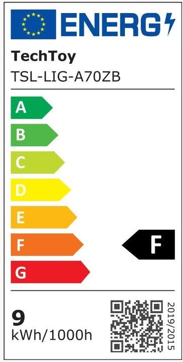 Energy Label Tesla TechToy (E27, 9 W, 806 lm, 1 x, F)