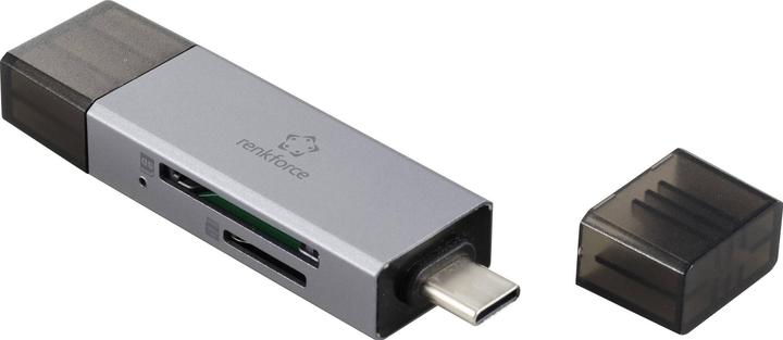 Produktbild Renkforce RF-PCR-400 Externer Speicherkartenleser USB-A, USB-C® microSD, SD Spa (USB-C)