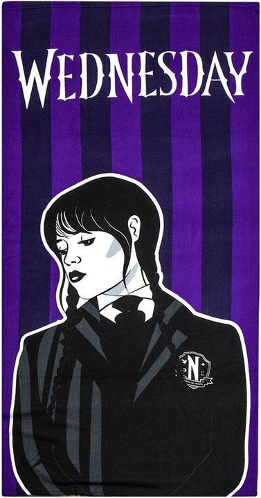 Wednesday Strandbadetuch Schwarz 70 x 140 cm (70 x 140 cm)