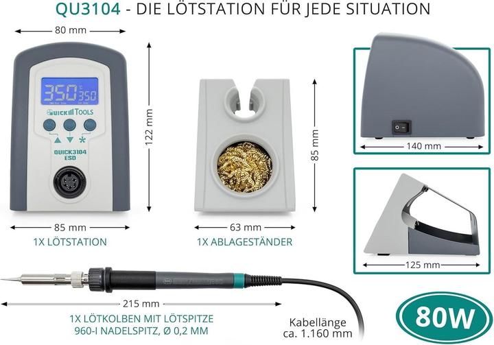 Actual product image Quick Digital Adjustable ESD Soldering Station, 3104 (ward)