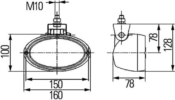 Actual product image Hella 30 Halogen worklights for JCB