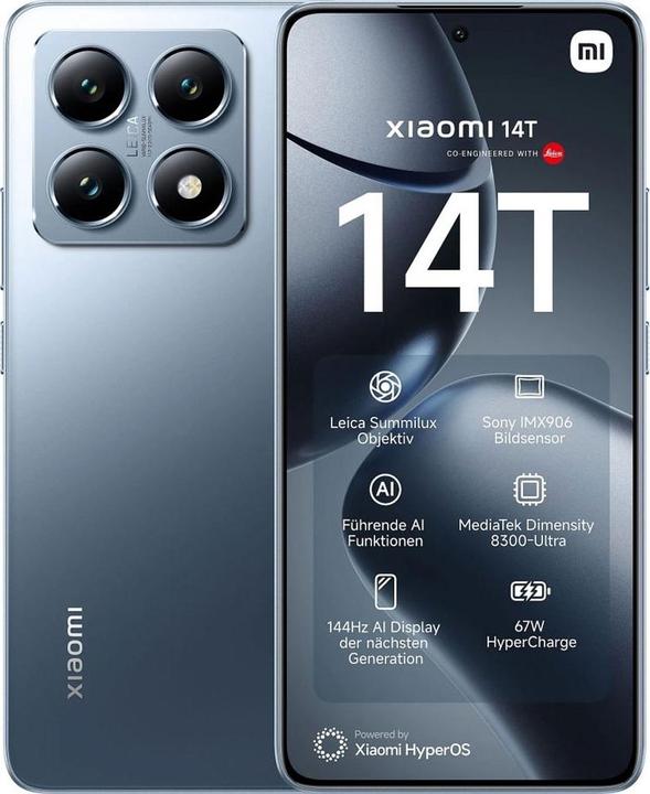 Immagine prodotto Xiaomi 14T (512 GB, Blu Titano, 6.67", SIM + eSIM, 5G)