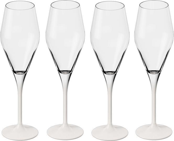 Produktbild Villeroy & Boch Champagnerglas, Set 4tlg. Manufacture Rock blanc (26 cl, 4 Gläser, Sektgläser)