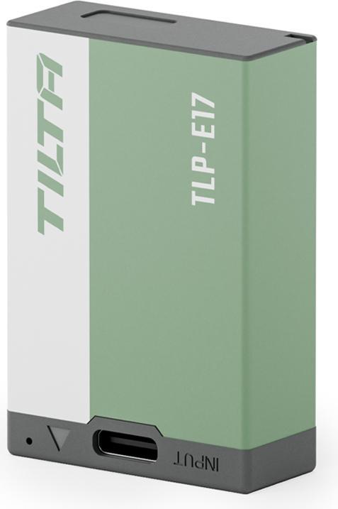 Actual product image Tilta TLP-E17-AG LP-E17 Battery w/ USB-C Input 950mAh - Ash Green
