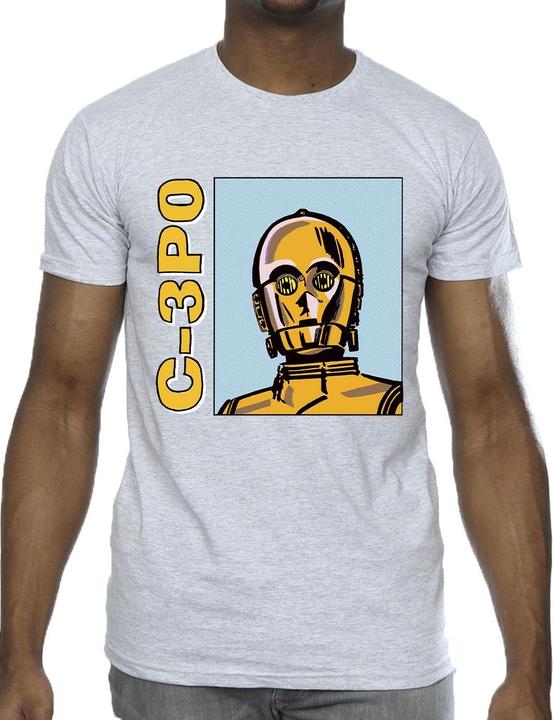 Immagine prodotto Star Wars C3PO Line Art Maglietta Uomo (4XL)