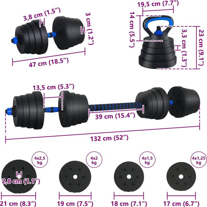 Produktbild vidaXL Hantelset