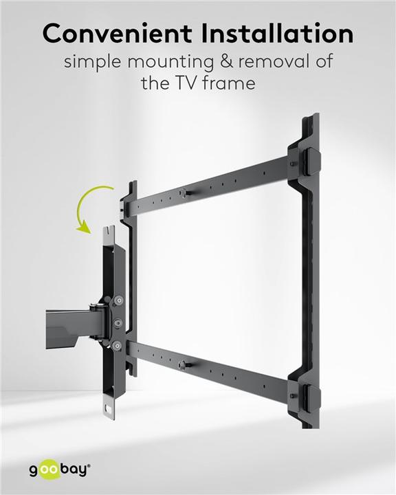 Actual product image Goobay TV wall mount Pro FULLMOTION XL, black (Wall, 90", 60 kg)