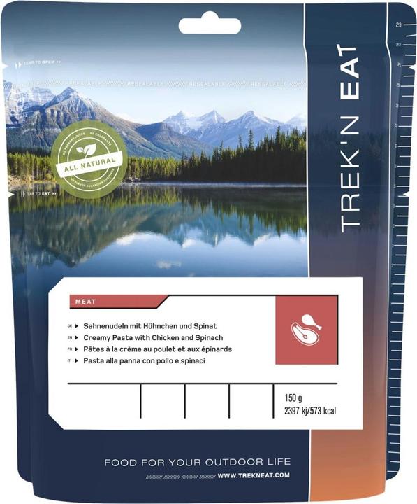 Trek'n Eat Hühnchen in Sahnenudeln mit Spinat (150 g)