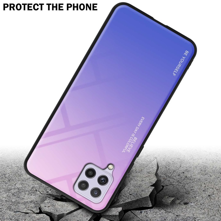 Productafbeelding Cadorabo TPU 2 Kleuren Glazen Hoesje (Samsung Galaxy M22, Samsung Galaxy A22, Samsung Galaxy A32)