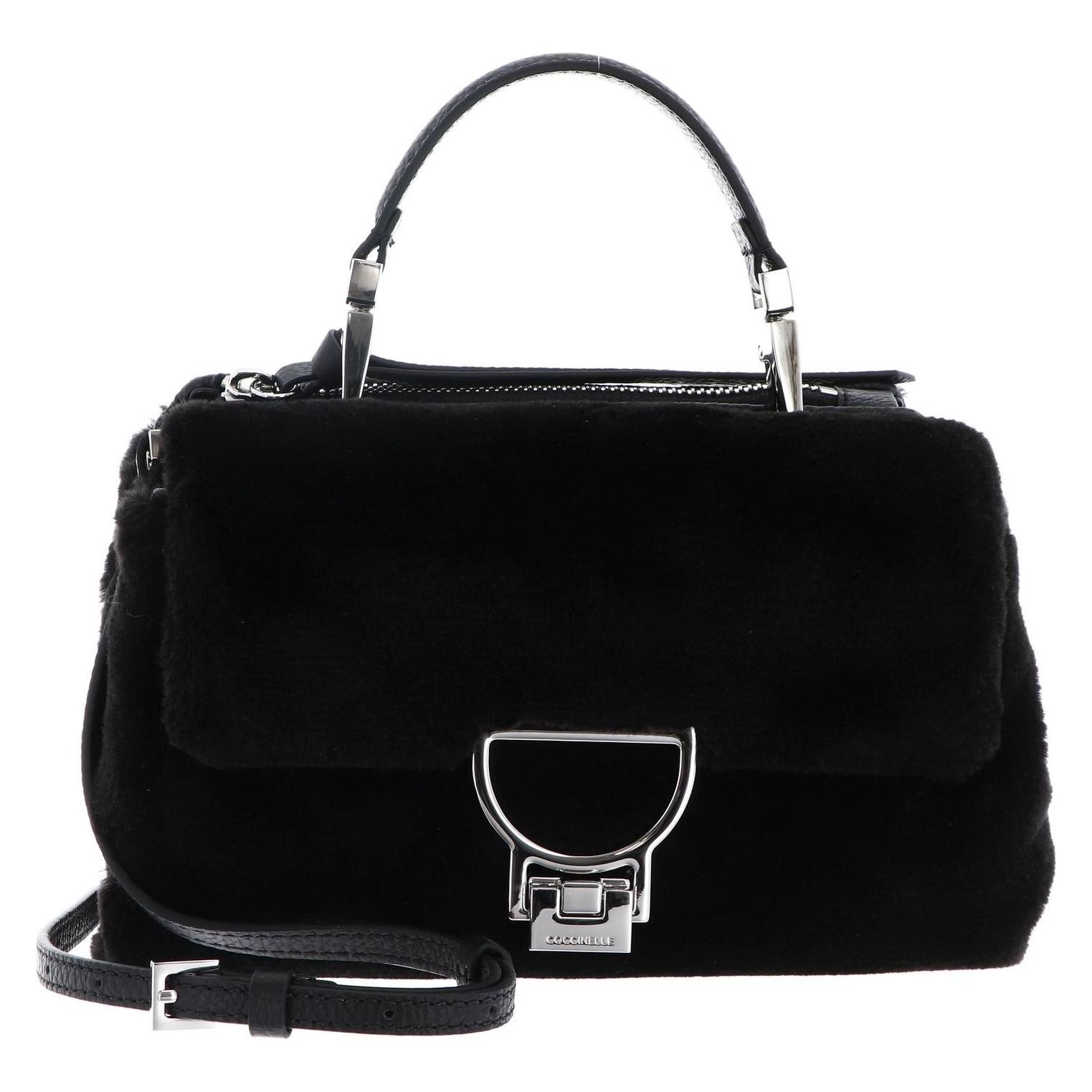 Coccinelle, Damen, Handtasche, Arlettis Synthetic Fur Handbag, Schwarz