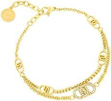 Liu Jo Double Gold-Plated Bracelet With Crystals Lj2908