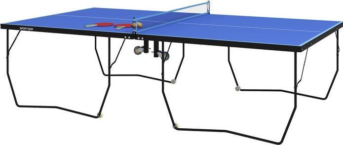 Image du produit Swisshandel24 Tischtennisplatte, Klappbar Tischtennistsich mit Netz, Rollen, Blau