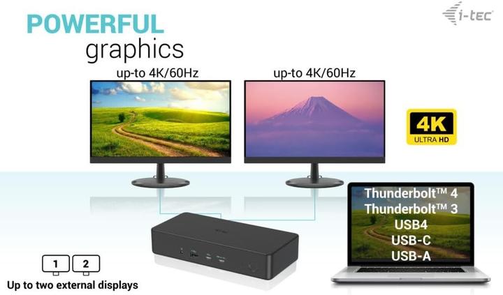 Immagine prodotto i-tec Cadual4kdockpd2 (Thunderbolt, USB-C, 13 porte)