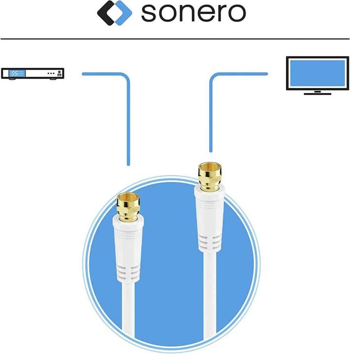 Produktbild Sonero Sat-Antennenanschlusskabel, 5 m, weiss (Antennenkabel)
