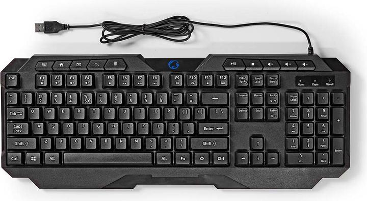 Produktbild Nedis Wired Gaming Keyboard | USB Type-A | Folientasten | LED | QWERTY | US-Layout | Netzkabellänge: (Englisch International, Kabelgebunden)