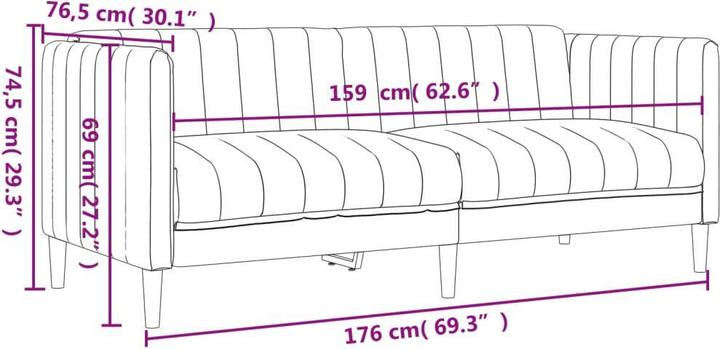 Produktbild vidaXL Sofagarnitur (2-Sitzer, 3-Sitzer, Polstergruppe)
