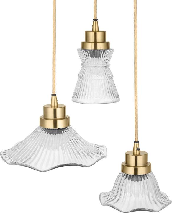 Actual product image Loberon Hängelampe Lunaras klar/antikmessing (E27)