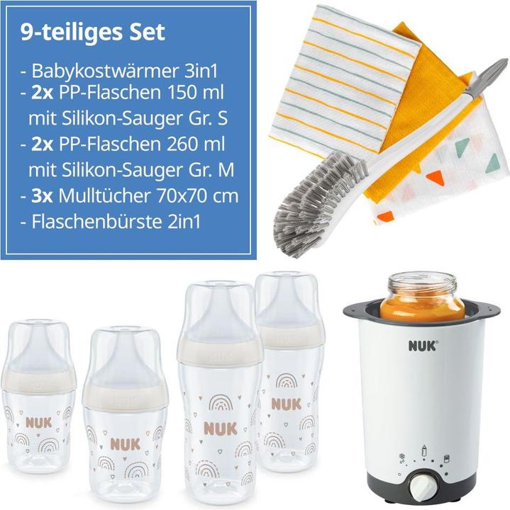 Produktbild NUK Flaschenwärmer & Babykostwärmer Premium Starter-Set 9-tlg. - Babykostwärmer