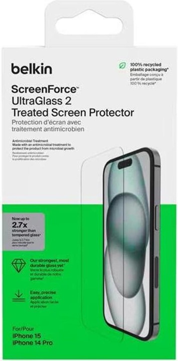 Produktbild Belkin ScreenForce Pro UltraGlass2 (1 Stück, Apple iPhone 15)