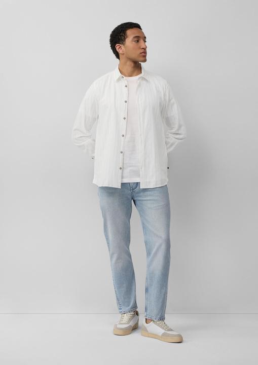 Immagine prodotto S.Oliver Hemd Regular Fit: Gestreiftes Hemd aus Baumwoll- und Leinenmix (XL)