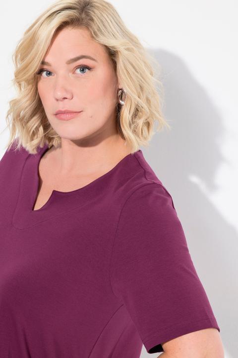 Actual product image Ulla Popken Essential Notch Neck Stretch Tee (60)