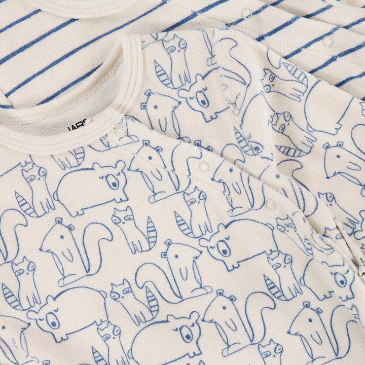 Produktbild La Redoute Collections 2er-Pack einteilige Pyjamas aus Samt mit Streifen und Tiermotiven (50)