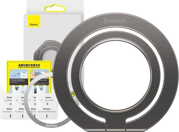 Image du produit Baseus Halo Series Stand de bague métallique pliableSingle-ringGrey